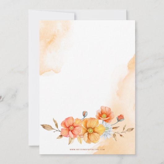 Rustische Waterverf Pumpkins Herfst Vrijgezellenfe Kaart (Achterkant)