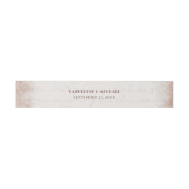  Rustische Waterverf Romantic Brown Uitnodigingen Wikkel