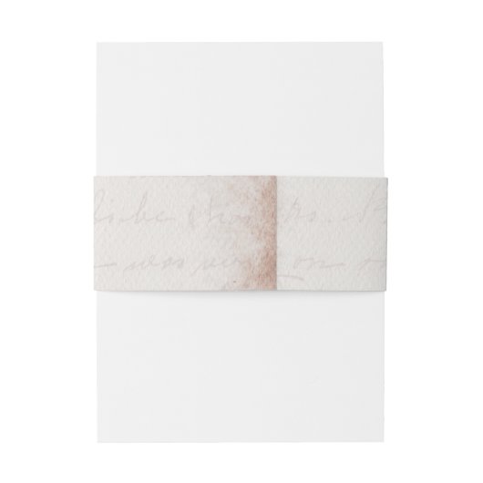  Rustische Waterverf Romantic Brown Uitnodigingen Wikkel (Achterkant Voorbeeld)