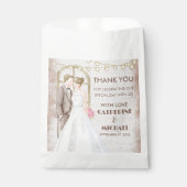  Rustische Waterverf Romantic String Lights Bedankzakje (Voorkant)