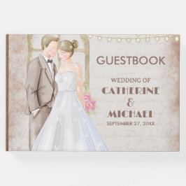  Rustische Waterverf Romantic String Lights Gastenboek