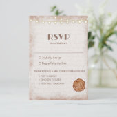  Rustische Waterverf Romantic String Lights I RSVP Kaartje (Staand voorkant)