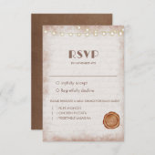  Rustische Waterverf Romantic String Lights I RSVP Kaartje (Voorkant / Achterkant)