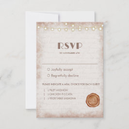  Rustische Waterverf Romantic String Lights I RSVP Kaartje