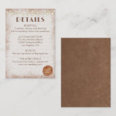  Rustische Waterverf Romantic String Lights Informatiekaartje (Voorkant / Achterkant)