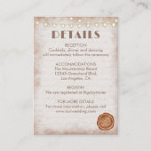  Rustische Waterverf Romantic String Lights Informatiekaartje (Voorkant)