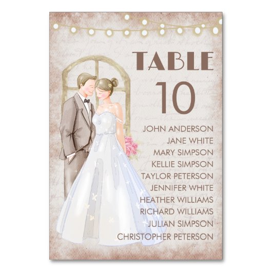  Rustische Waterverf Romantic String Lights Kaart (Voorkant)