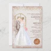  Rustische Waterverf Romantic String Lights Kaart (Voorkant)