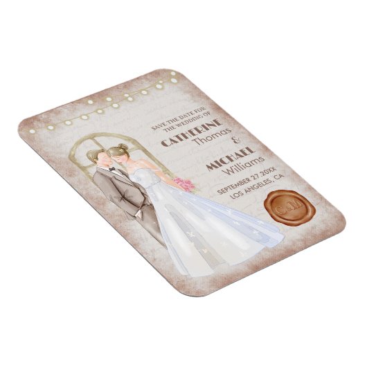  Rustische Waterverf Romantic String Lights Magneet (Rechterzijde)