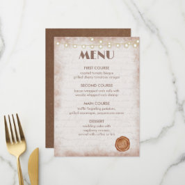 Rustische Waterverf Romantic String Lights Menu