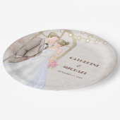  Rustische Waterverf Romantic String Lights Papieren Bordje (Gekanteld)