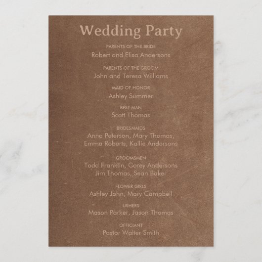  Rustische Waterverf Romantic String Lights Programmakaart (Achterkant)