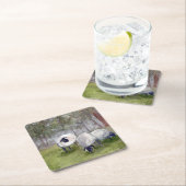 Rustische Waterverf Sheep Kartonnen Onderzetters (Insitu)