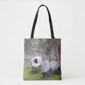 Rustische Waterverf Sheep Tote Bag (Voorkant)