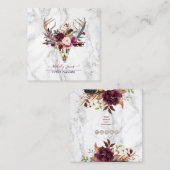 RUSTISCHE WATERVERF-STROMEN, SCHOONLIJKERBARE SCHA VIERKANTE VISITEKAARTJE (Voorkant / Achterkant)