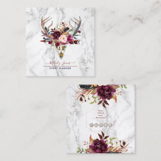 RUSTISCHE WATERVERF-STROMEN, SCHOONLIJKERBARE SCHA VIERKANTE VISITEKAARTJE (Voorkant / Achterkant)