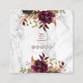 RUSTISCHE WATERVERF-STROMEN, SCHOONLIJKERBARE SCHA VIERKANTE VISITEKAARTJE (Achterkant)