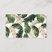 Rustische Waterverf Tropische Greenery Diaper Raff Informatiekaartje (Achterkant)