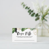 Rustische Waterverf Tropische Greenery Diaper Raff Informatiekaartje (Staand voorkant)