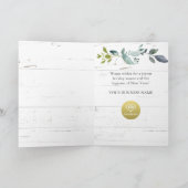 Rustische Waterverf voor bedrijven Prettige feestd Feestdagen Kaart (Binnen)