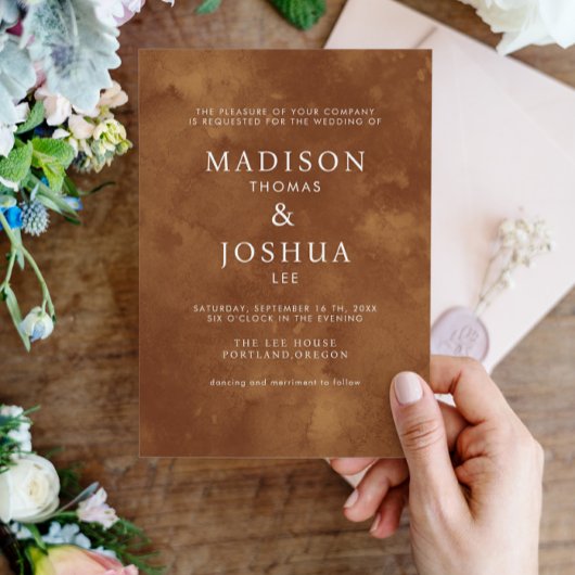 Rustische Waterverf Wild Greenery Fern Wedding Kaart