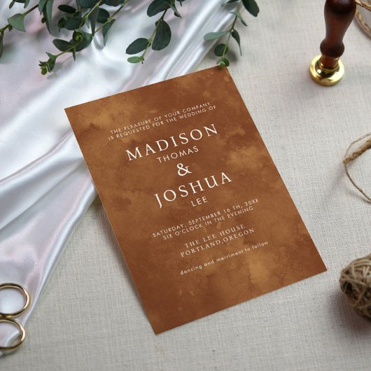 Rustische Waterverf Wild Greenery Fern Wedding Kaart