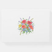 Rustische Waterverf Wilde Flowers Wedding Gastenboek (Achterkant)