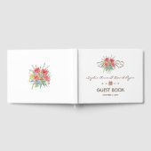 Rustische Waterverf Wilde Flowers Wedding Gastenboek (Volledig)
