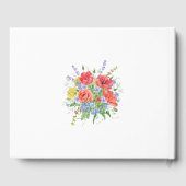 Rustische Waterverf Wilde Flowers Wedding Gastenboek (Achterkant)