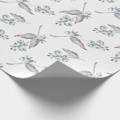 Rustische Waterverf Witte winterbessen Cadeaupapier (Hoek)