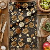 Rustische Waterverf Woodland Pine Cones Herfst Theedoek