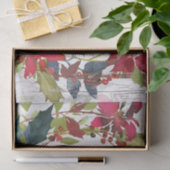 Rustische Waterverf Wreath Floral Poinsettia Tissuepapier (Geschenk)