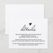 RUSTISCHE WEDDING — Details-kaart Informatiekaartje (Voorkant / Achterkant)