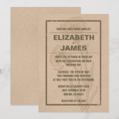 Rustische  Westerne huwelijksuitnodigingen Kaart (Voorkant / Achterkant)