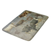 Rustische Westerne Lodge  Boerderij Koe  Barn Badmat (Gekanteld)