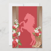 Rustische Westerne Ranch Red Cowgirl/Charra Quince Kaart (Achterkant)