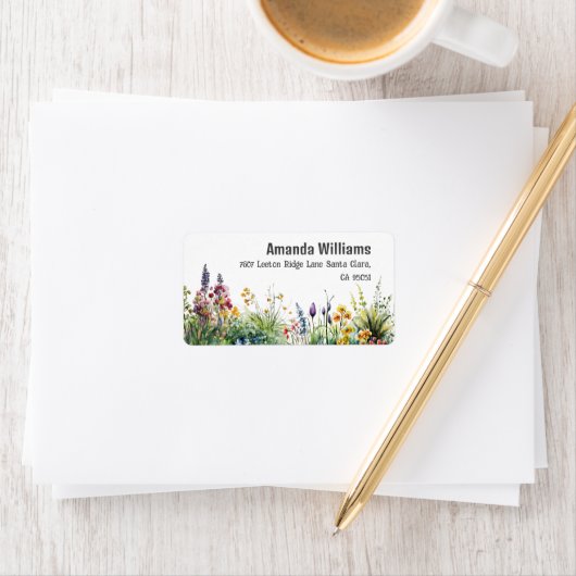 Rustische wilde bloemen Boho Chic Floral Baby show Etiket (Insitu)