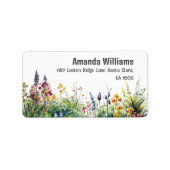 Rustische wilde bloemen Boho Chic Floral Baby show Etiket (Voorkant)