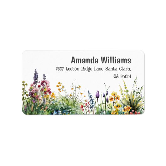 Rustische wilde bloemen Boho Chic Floral Baby show Etiket (Voorkant)