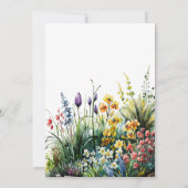 Rustische wilde bloemen Boho Chic Floral Baby show Kaart (Achterkant)