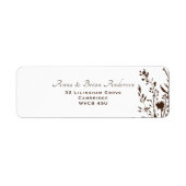Rustische wilde Herfst Floral Wedding Etiket (Voorkant)