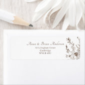 Rustische wilde Herfst Floral Wedding Etiket (Insitu)
