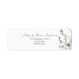 Rustische wilde Herfst Floral Wedding Etiket