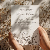 Rustische wilde Herfst Meadow Floral Wedding Kaart