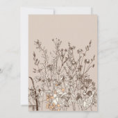 Rustische wilde Herfst Meadow Floral Wedding Kaart (Achterkant)
