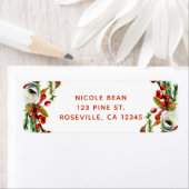 Rustische Winter Bloemenkrans Modern Etiket (Insitu)