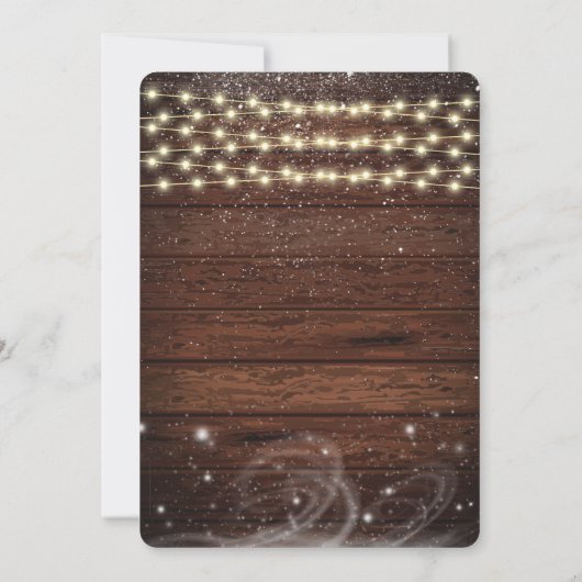 Rustische Winter Gingerbread House Baby Shower Kaart (Achterkant)