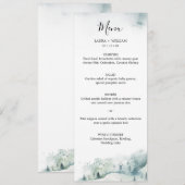 Rustische Winterdennenboom Kerst Huwelijksdiner Menu (Voorkant / Achterkant)