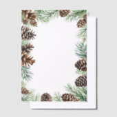 Rustische winterfeilage Pine cone Wedding Vellum Uitnodigingen (Offset)
