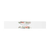 Rustische winterFloral Berries Pine Cone Wedding Uitnodigingen Wikkel (Vlak)